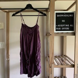 Button Down Ruffle Hem Romper ✵ Anabell Fashion